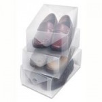 Men’s Clear Plastic Shoe Box or Small Handbags 33x20x12.5cm